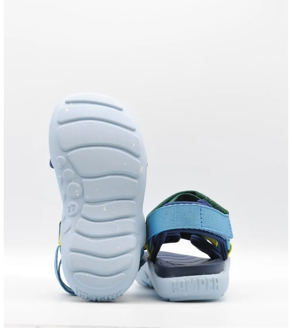 SANDALIAS NIÑO CAMPER WOUS TIRAS VELCRO AZUL