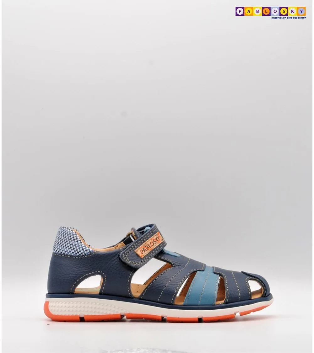 SANDALIAS PABLOSKY NIÑO VELCRO AZUL MARINO