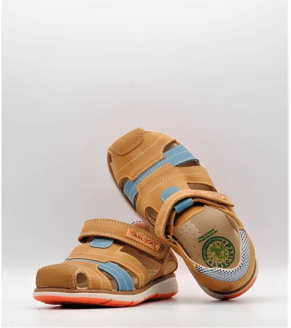 SANDALIAS PABLOSKY NIÑO VELCRO CAMEL