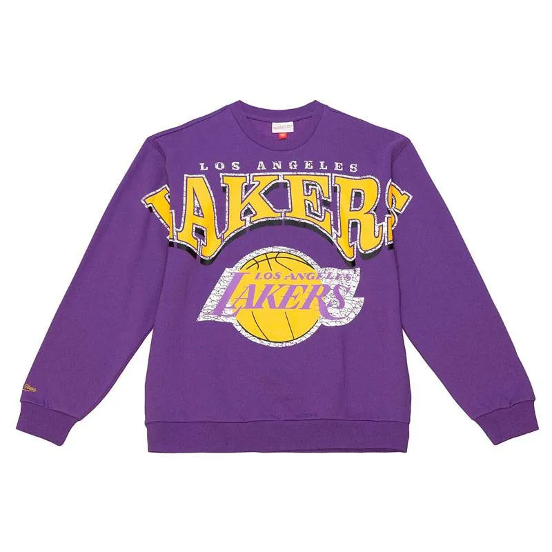 SUDADERA FASHION FLEECE CREW LOS ÁNGELES LAKERS