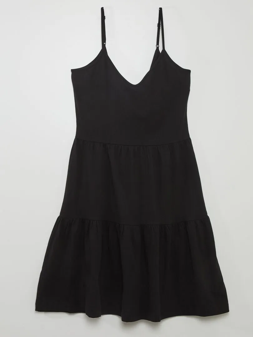 Vestido de tirantes finos 'JDY' - NEGRO