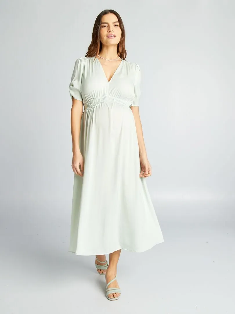 Vestido premamá de ceremonia - VERDE