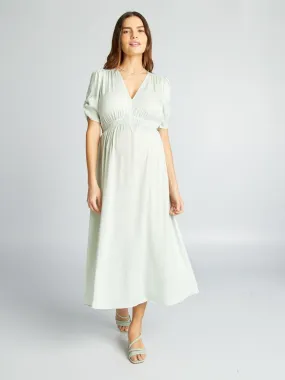 Vestido premamá de ceremonia - VERDE