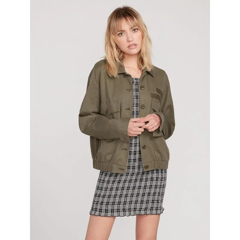 Volcom ARMY WHALER JACKET (ARMY GREEN COMBO) Mujer