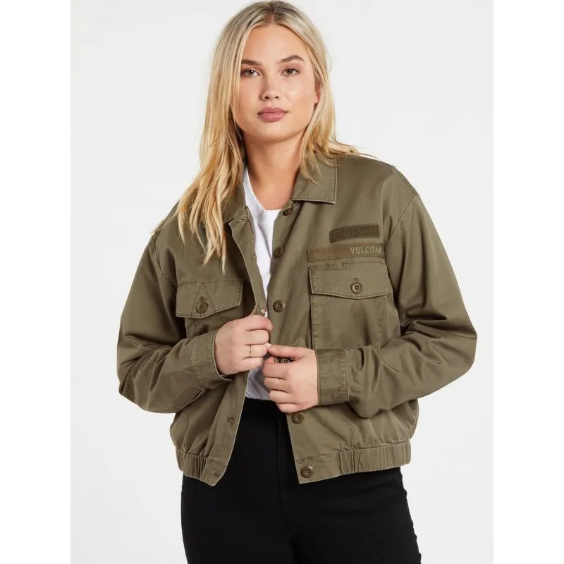 Volcom ARMY WHALER JACKET (ARMY GREEN COMBO) Mujer