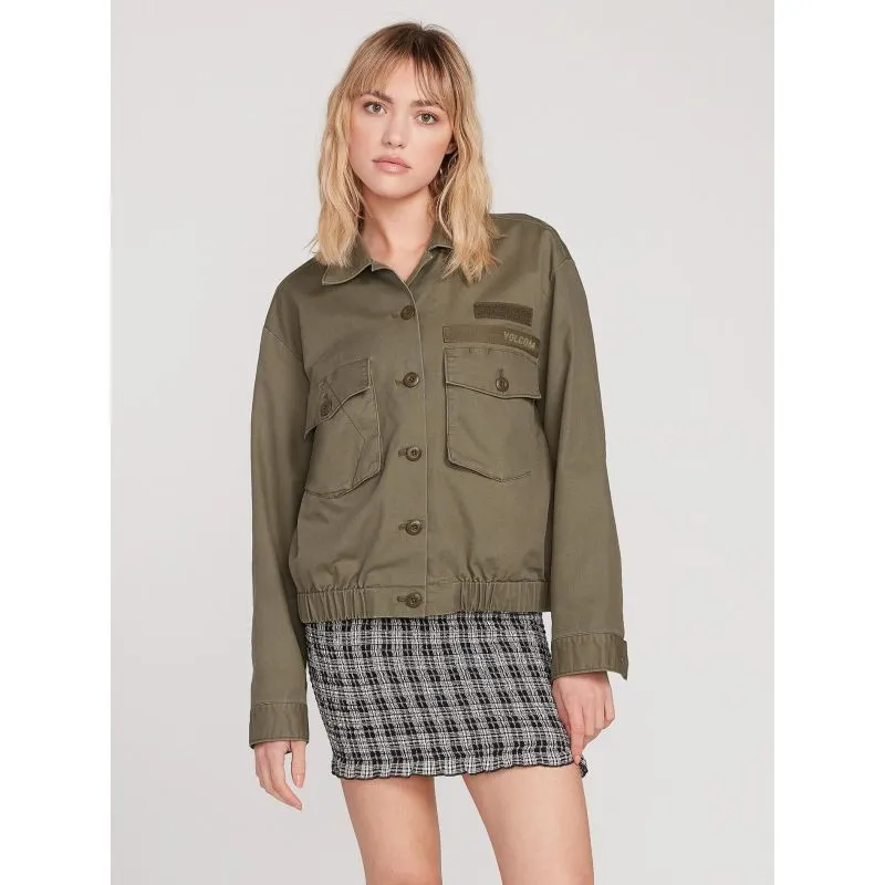 Volcom ARMY WHALER JACKET (ARMY GREEN COMBO) Mujer