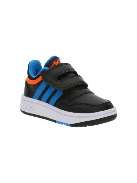 Zapatilla Adidas Hoops Negro Azul Niño