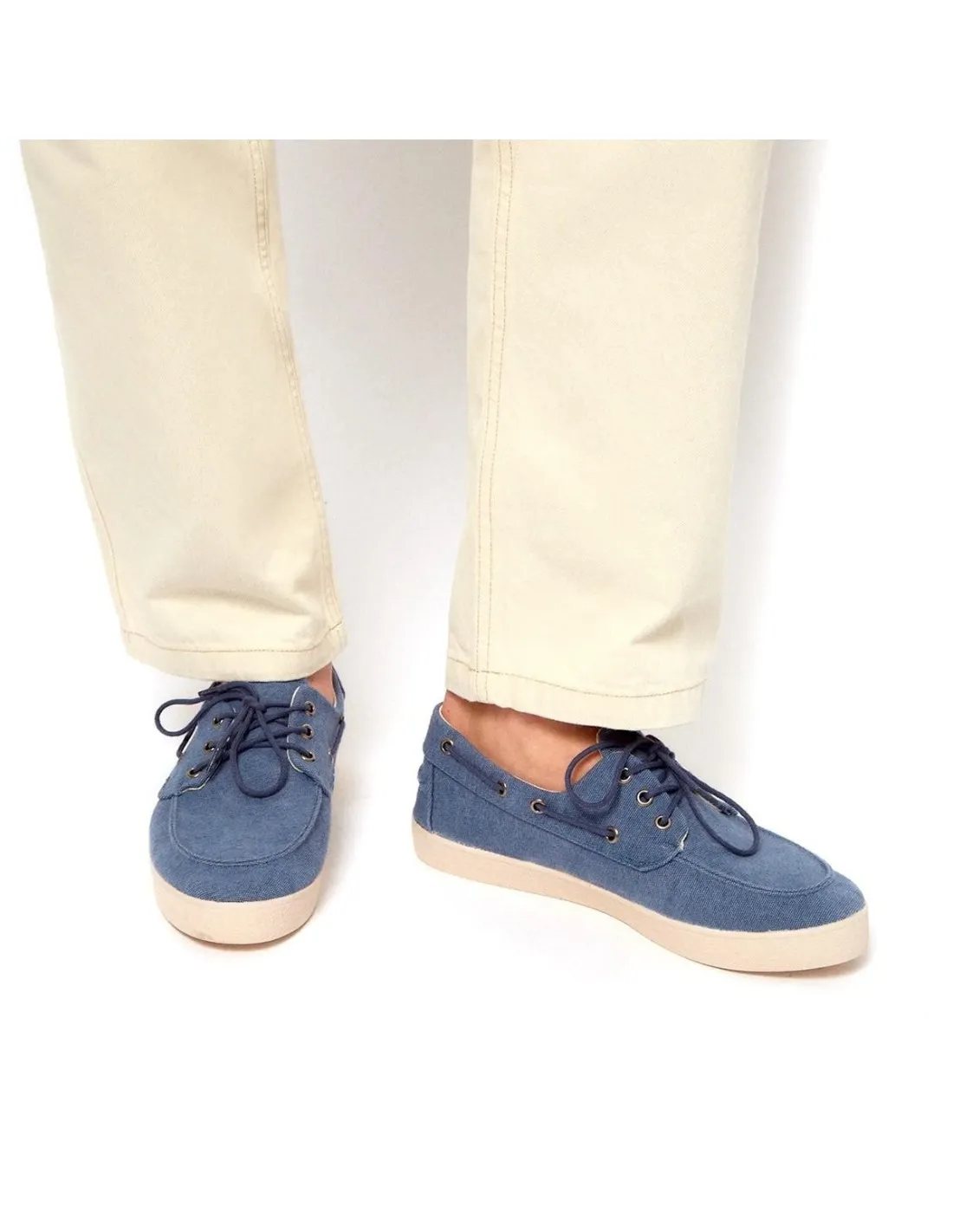 Zapatilla nauticos canvas casual azul Pompeii