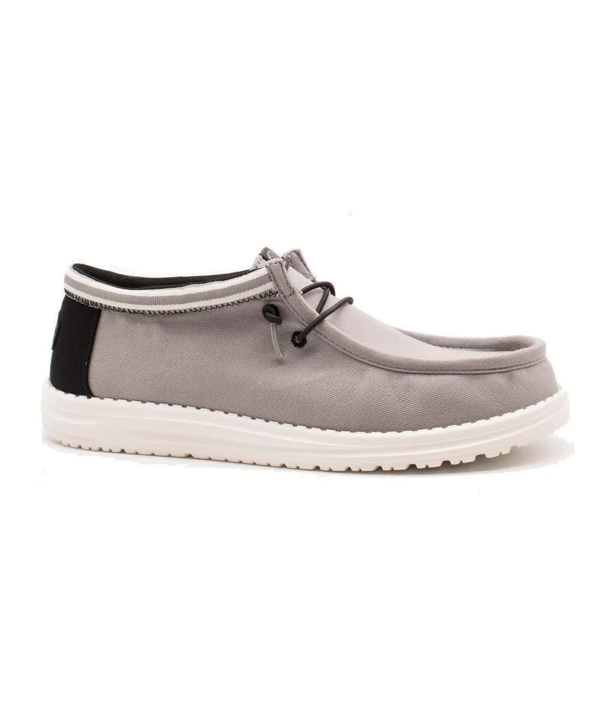 Zapato bicolor Hey Dude en gris perla