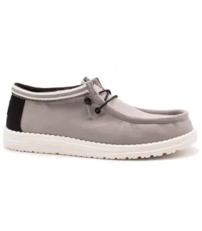 Zapato bicolor Hey Dude en gris perla