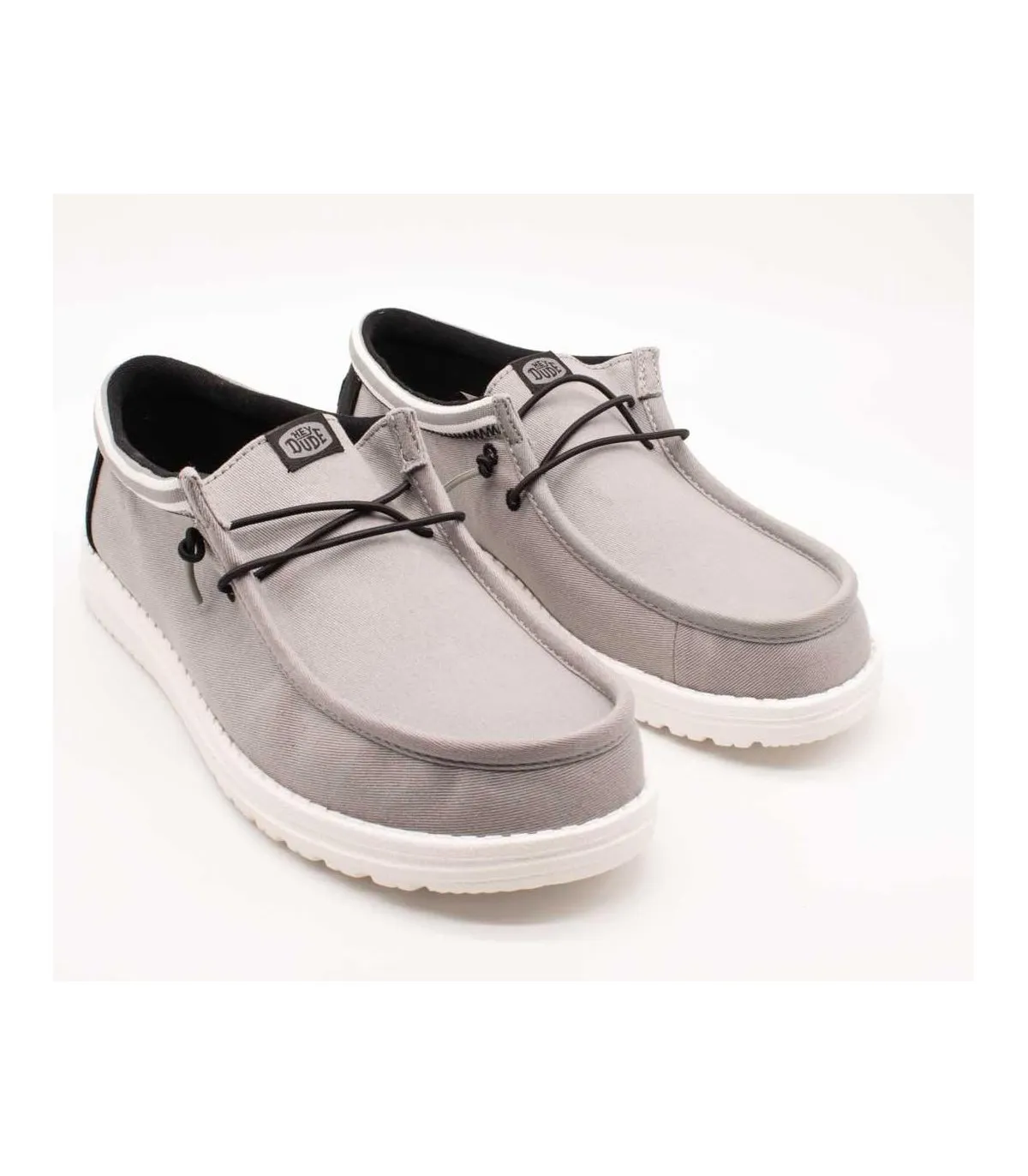 Zapato bicolor Hey Dude en gris perla