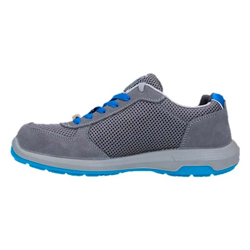 Zapato de seguridad deportivo gris y azul Gravity S1P SRC - J'hayber Works