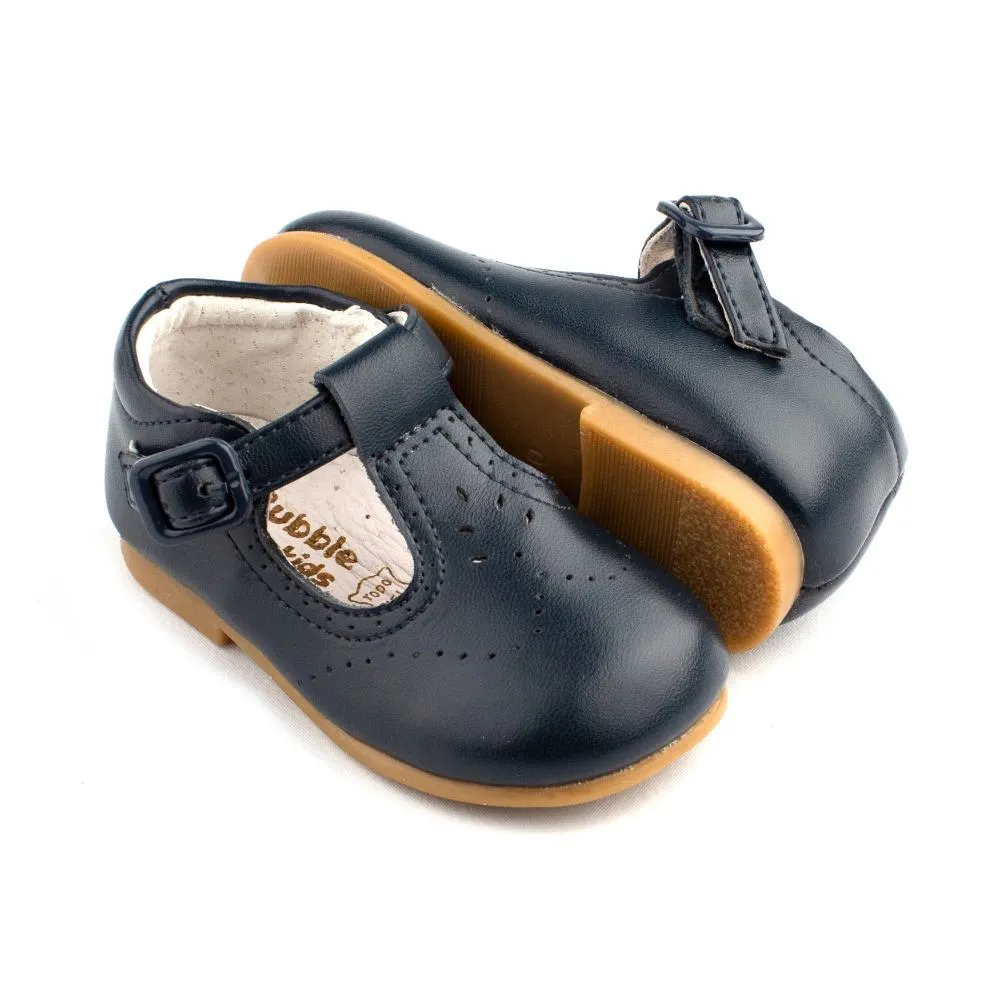 Zapato Niño Azul Marino Ceremonia Modelo Pepito